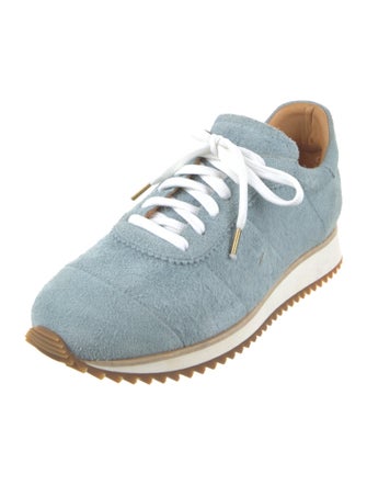 The Office of Angela Scott Suede Scalloped Accent Sneakers