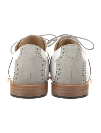 The Office of Angela Scott Leather Scalloped Accent Oxfords