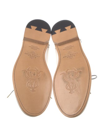 The Office of Angela Scott Leather Scalloped Accent Oxfords