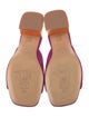 The Office of Angela Scott Suede Fringe Trim Accent Slides