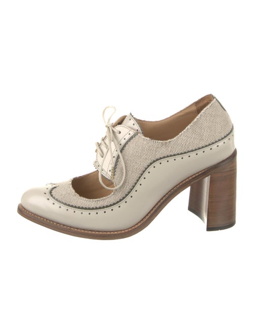 The Office of Angela Scott Canvas Scalloped Accent Pumps