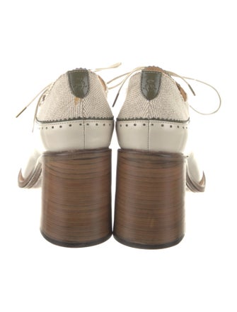 The Office of Angela Scott Canvas Scalloped Accent Pumps