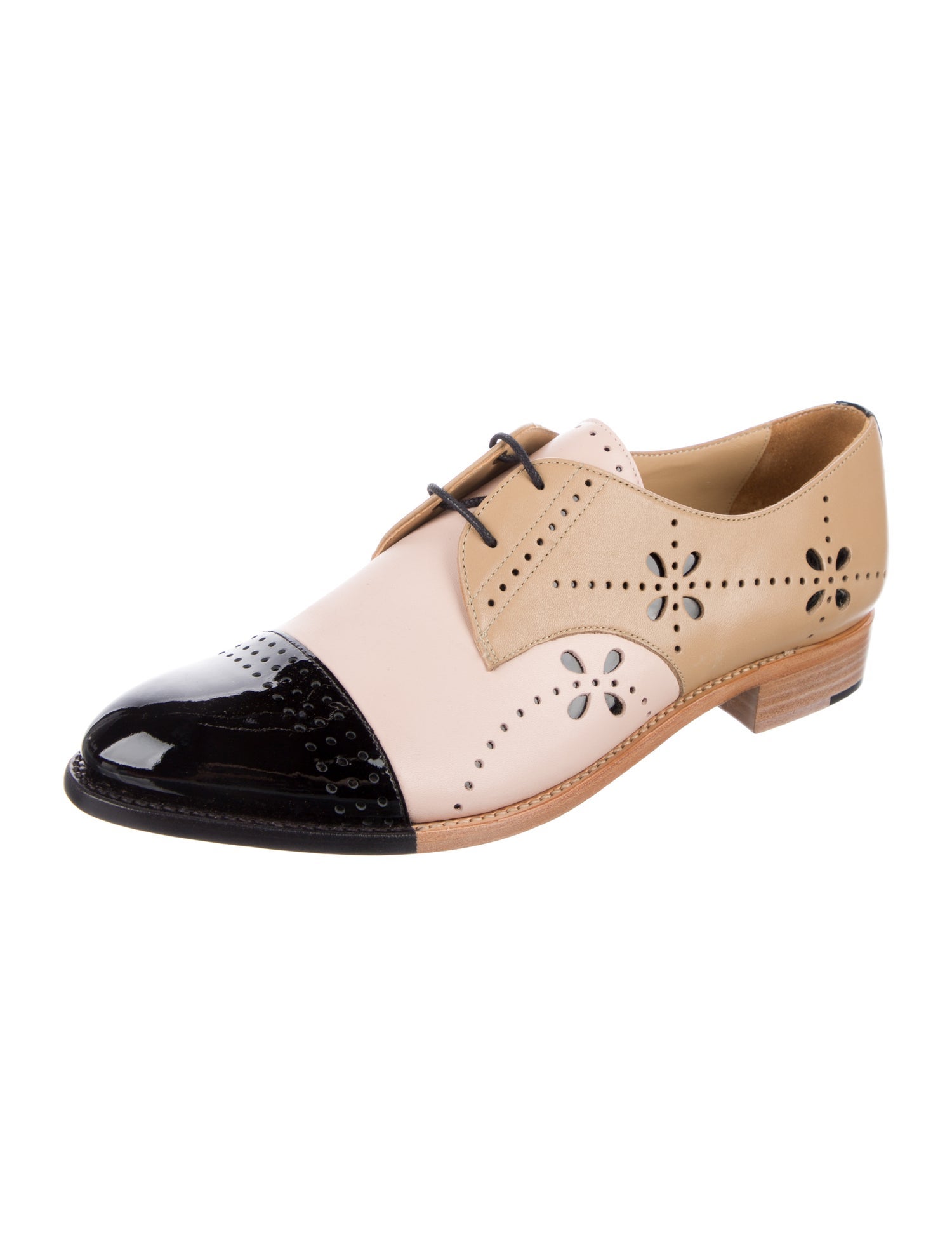 The Office of Angela Scott Leather Lasercut Accents Oxfords