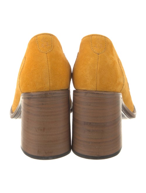 The Office of Angela Scott Suede Lasercut Accents Pumps