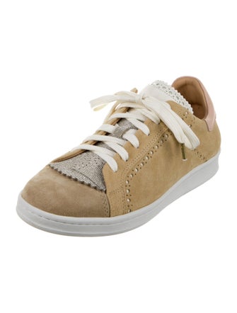 The Office of Angela Scott Suede Glitter Accents Sneakers