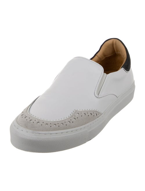 The Office of Angela Scott Leather Scalloped Accent Sneakers