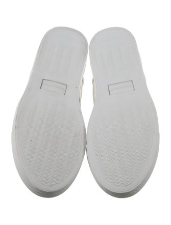 The Office of Angela Scott Leather Scalloped Accent Sneakers