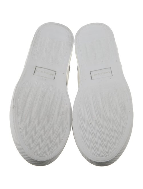 The Office of Angela Scott Leather Scalloped Accent Sneakers