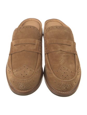 The Office of Angela Scott Suede Lasercut Accents Mules