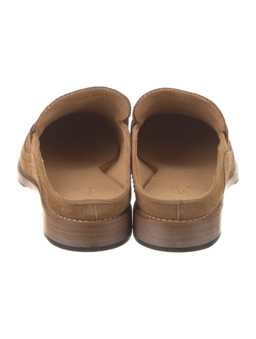 The Office of Angela Scott Suede Lasercut Accents Mules