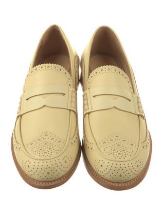 The Office of Angela Scott Leather Lasercut Accents Loafers