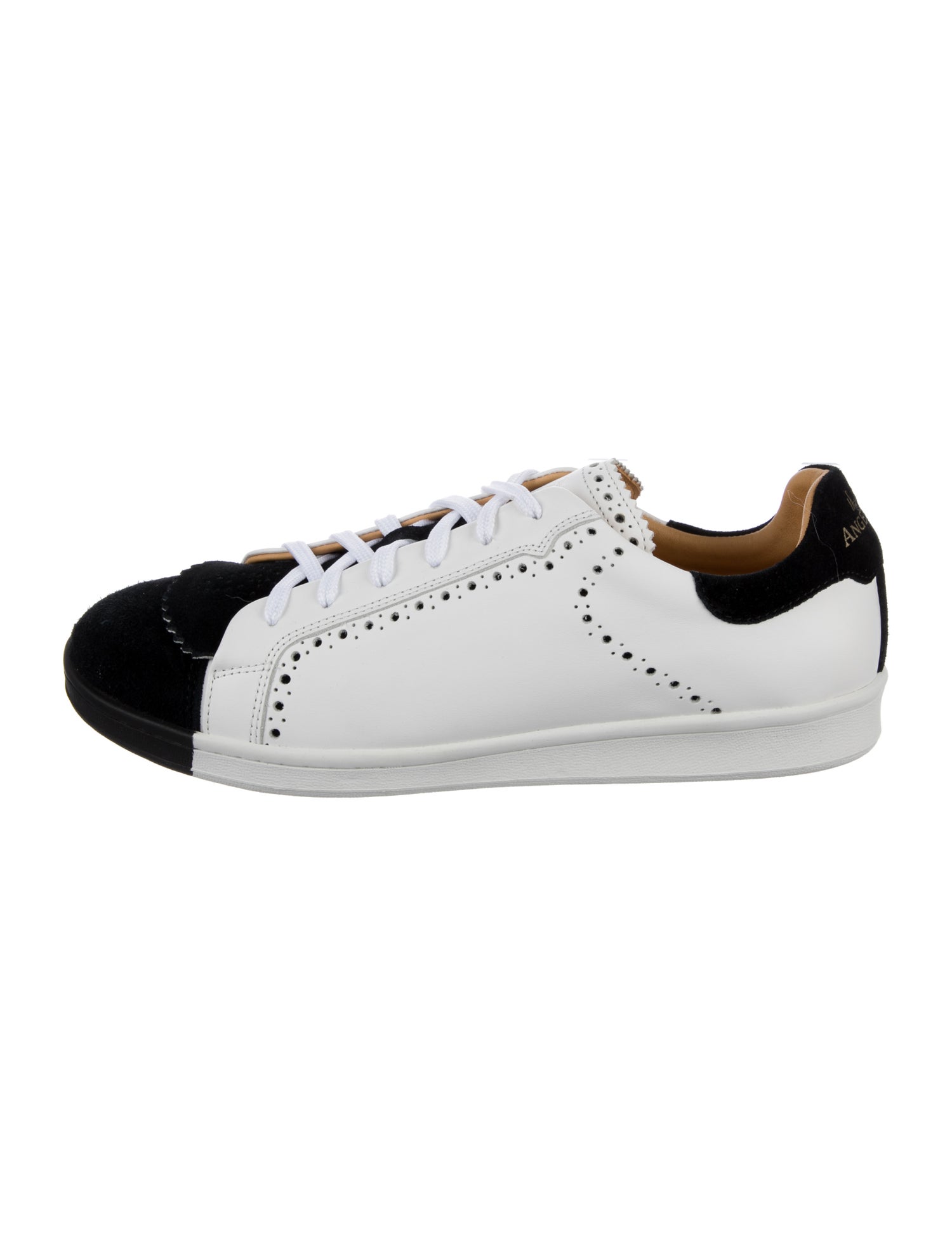 The Office of Angela Scott Leather Colorblock Pattern Sneakers