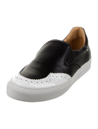 The Office of Angela Scott Leather Lasercut Accents Sneakers