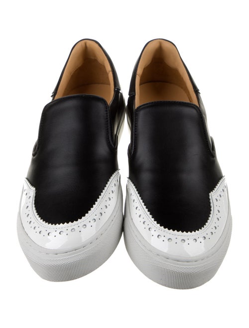 The Office of Angela Scott Leather Lasercut Accents Sneakers