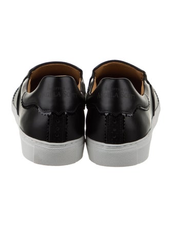The Office of Angela Scott Leather Lasercut Accents Sneakers
