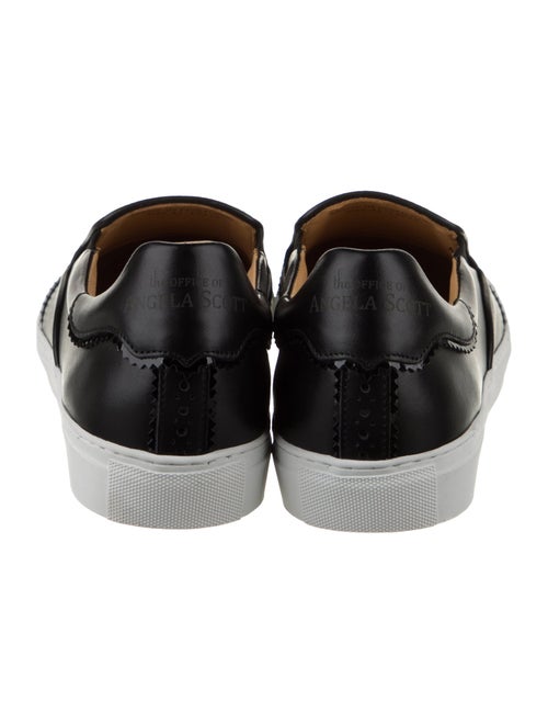 The Office of Angela Scott Leather Lasercut Accents Sneakers