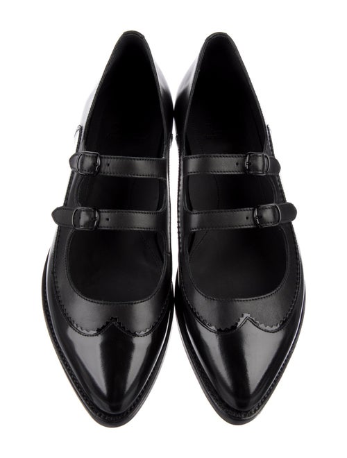 The Office of Angela Scott Leather Mary Jane Flats
