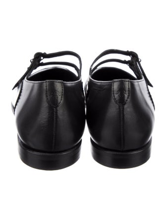 The Office of Angela Scott Leather Mary Jane Flats