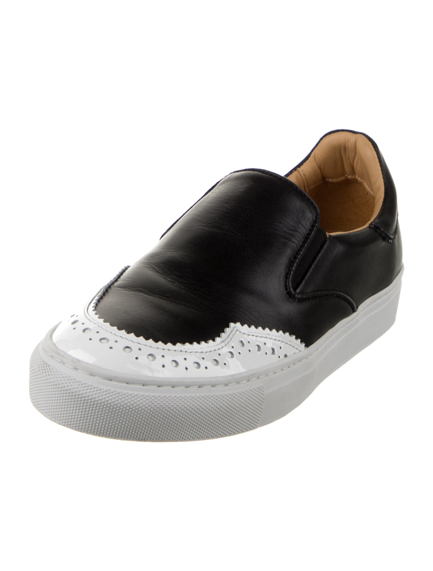 The Office of Angela Scott Leather Sneakers