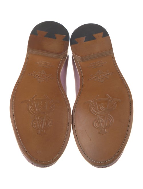 The Office of Angela Scott Suede Lasercut Accents Loafers