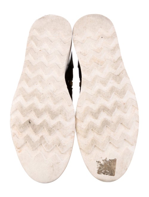 The Office of Angela Scott Suede Colorblock Pattern Lace-Up Boots