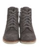 The Office of Angela Scott Suede Glitter Accents Lace-Up Boots