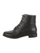 The Office of Angela Scott Leather Lasercut Accents Combat Boots