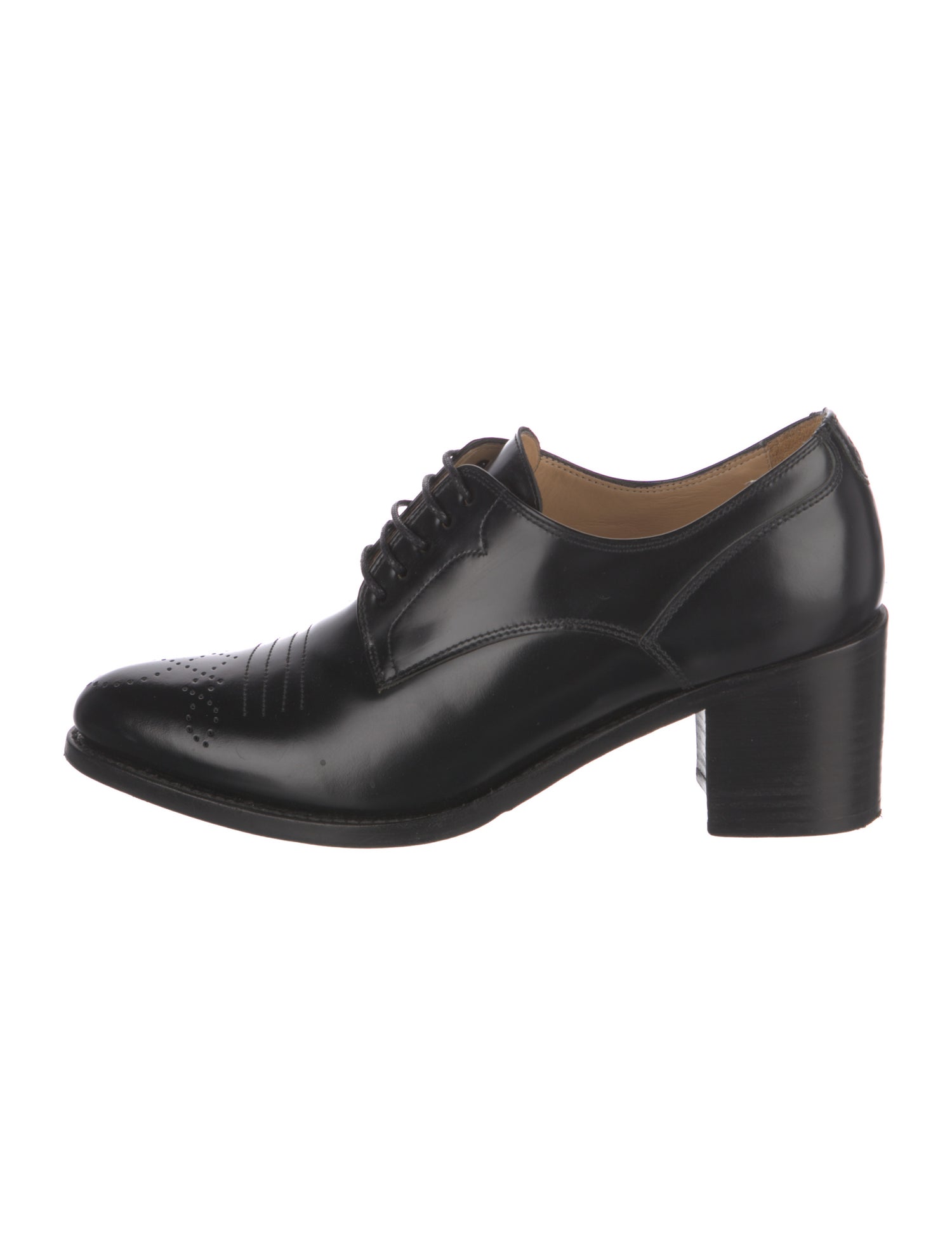 The Office of Angela Scott Leather Lasercut Accents Oxfords