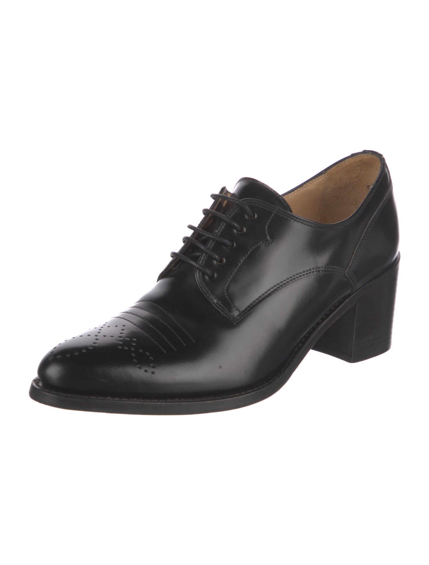 The Office of Angela Scott Leather Lasercut Accents Oxfords