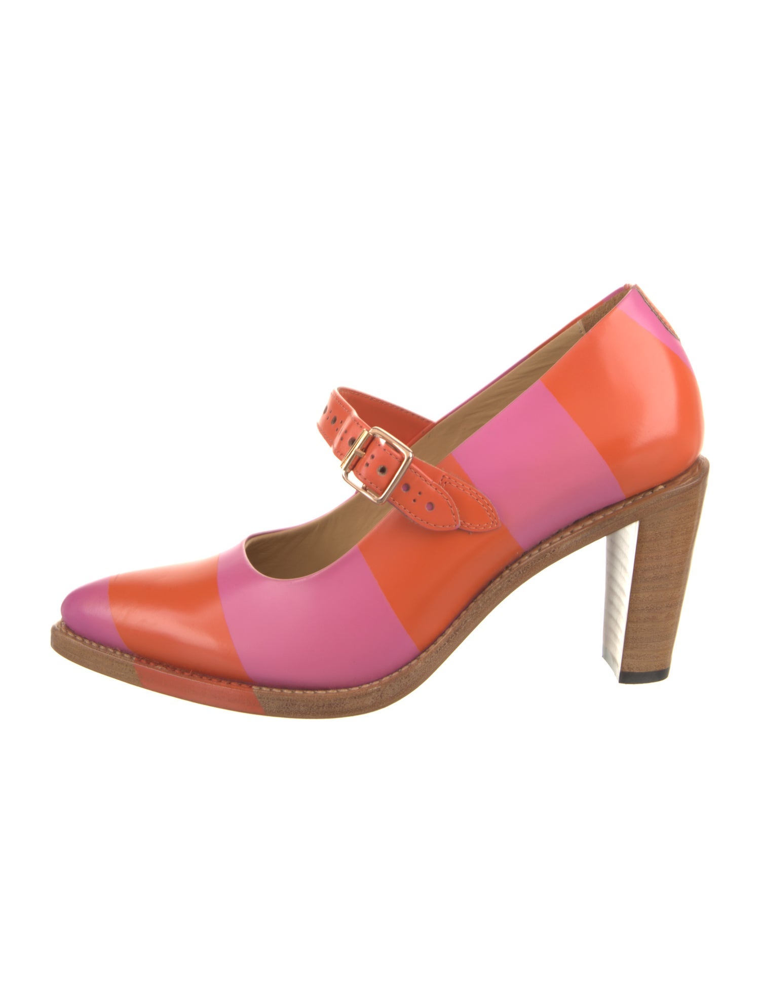 The Office of Angela Scott Leather Pumps