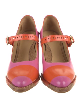 The Office of Angela Scott Leather Pumps