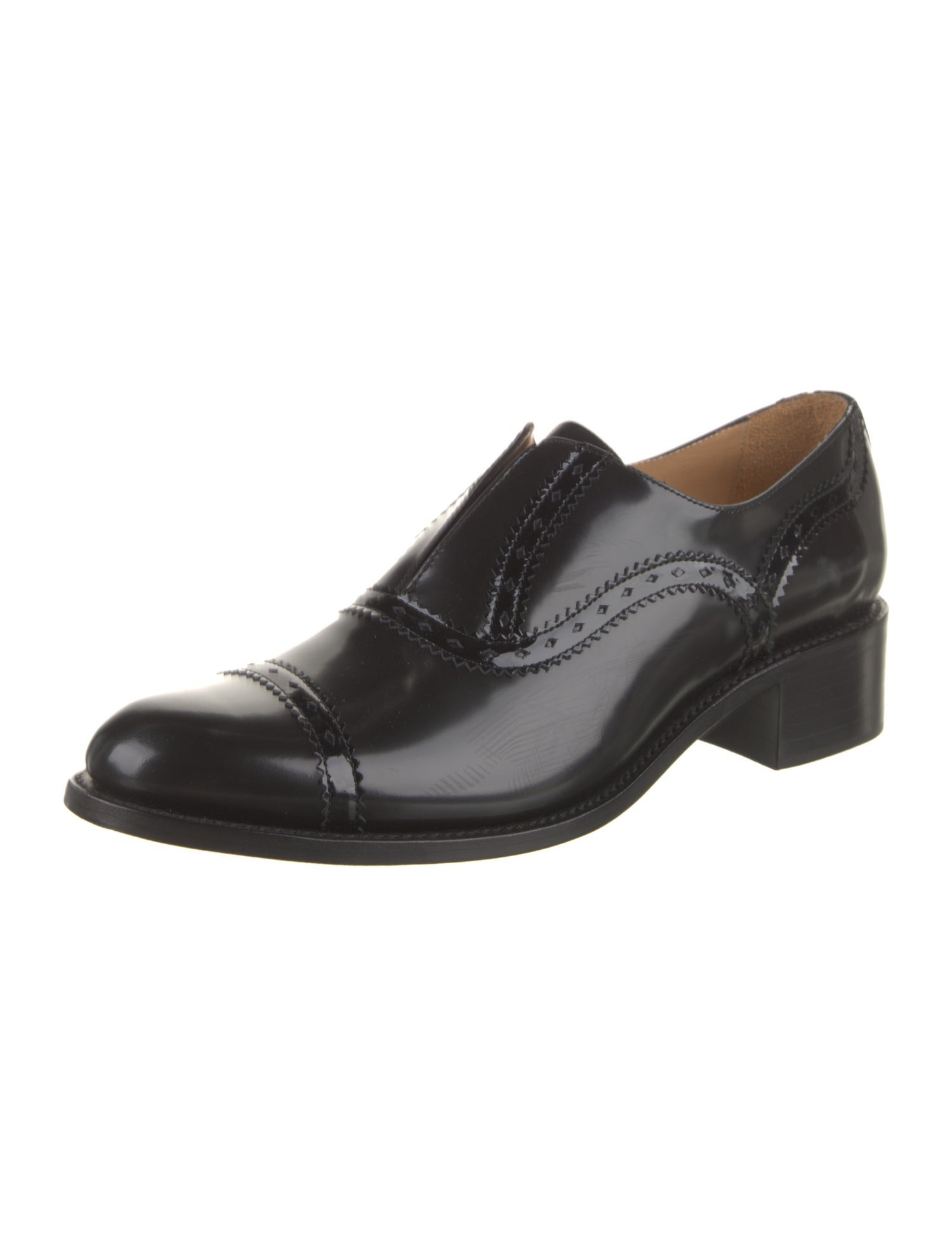 The Office of Angela Scott Leather Lasercut Accents Oxfords