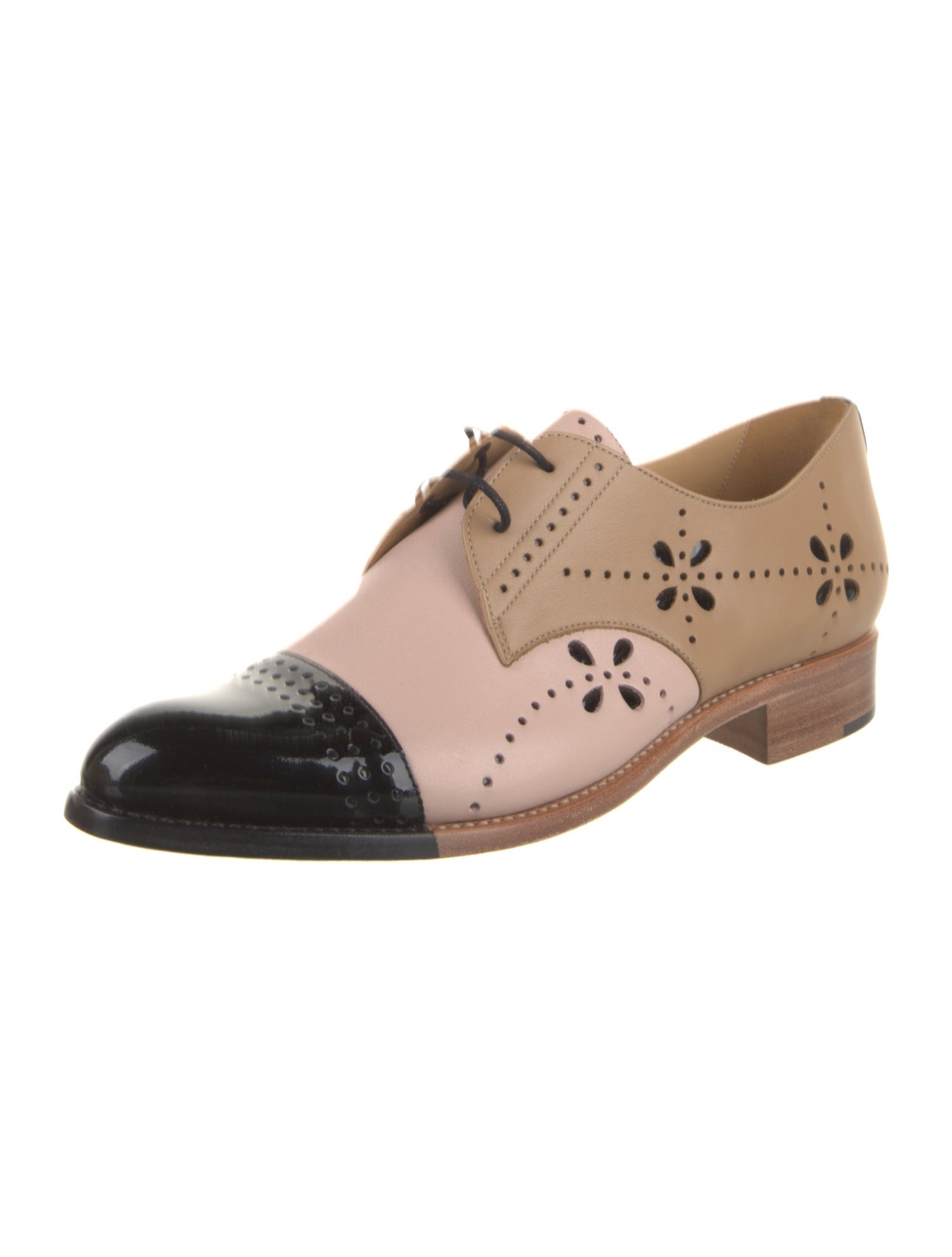 The Office of Angela Scott Leather Lasercut Accents Oxfords