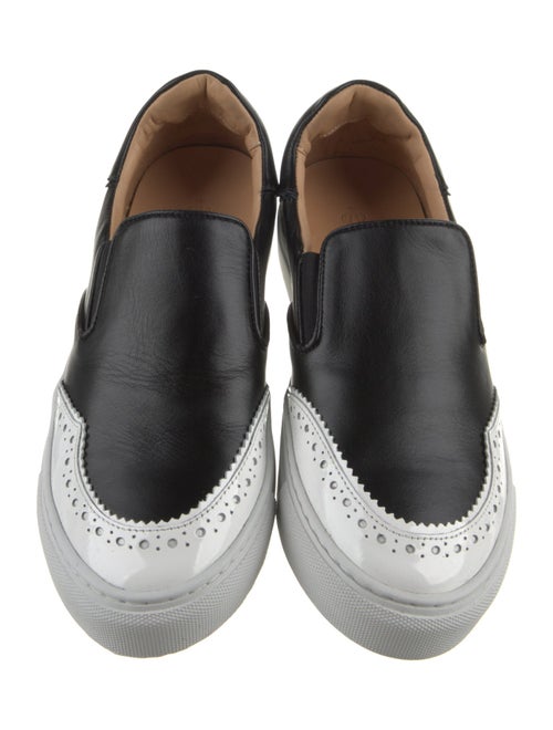 The Office of Angela Scott Leather Colorblock Pattern Sneakers