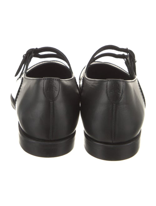 The Office of Angela Scott Leather Scalloped Accent Mary Jane Flats