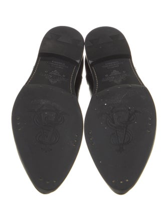 The Office of Angela Scott Leather Scalloped Accent Mary Jane Flats