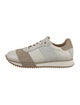 The Office of Angela Scott Leather Colorblock Pattern Athletic Sneakers