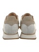 The Office of Angela Scott Leather Colorblock Pattern Athletic Sneakers