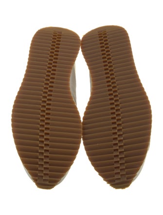 The Office of Angela Scott Leather Colorblock Pattern Athletic Sneakers