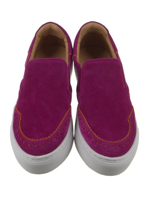 The Office of Angela Scott Suede Colorblock Pattern Sneakers