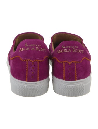 The Office of Angela Scott Suede Colorblock Pattern Sneakers