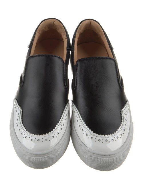 The Office of Angela Scott Leather Colorblock Pattern Sneakers