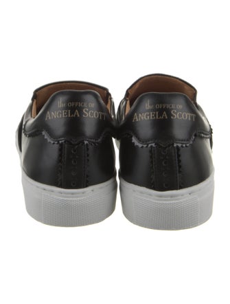The Office of Angela Scott Leather Colorblock Pattern Sneakers