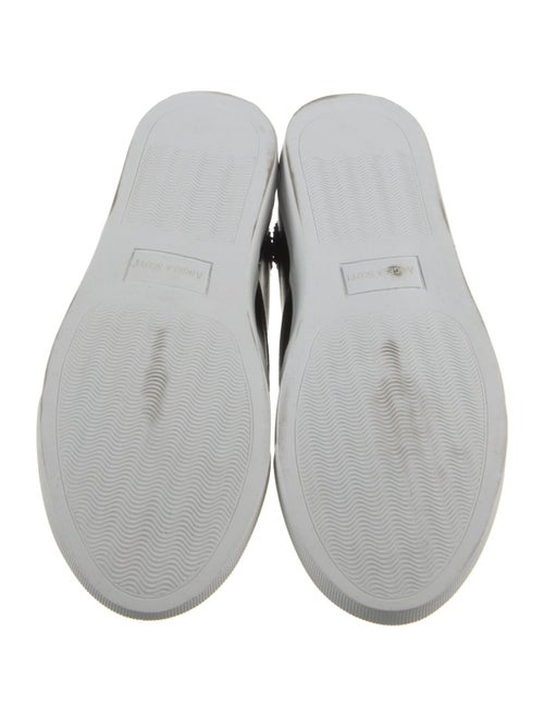 The Office of Angela Scott Leather Colorblock Pattern Sneakers