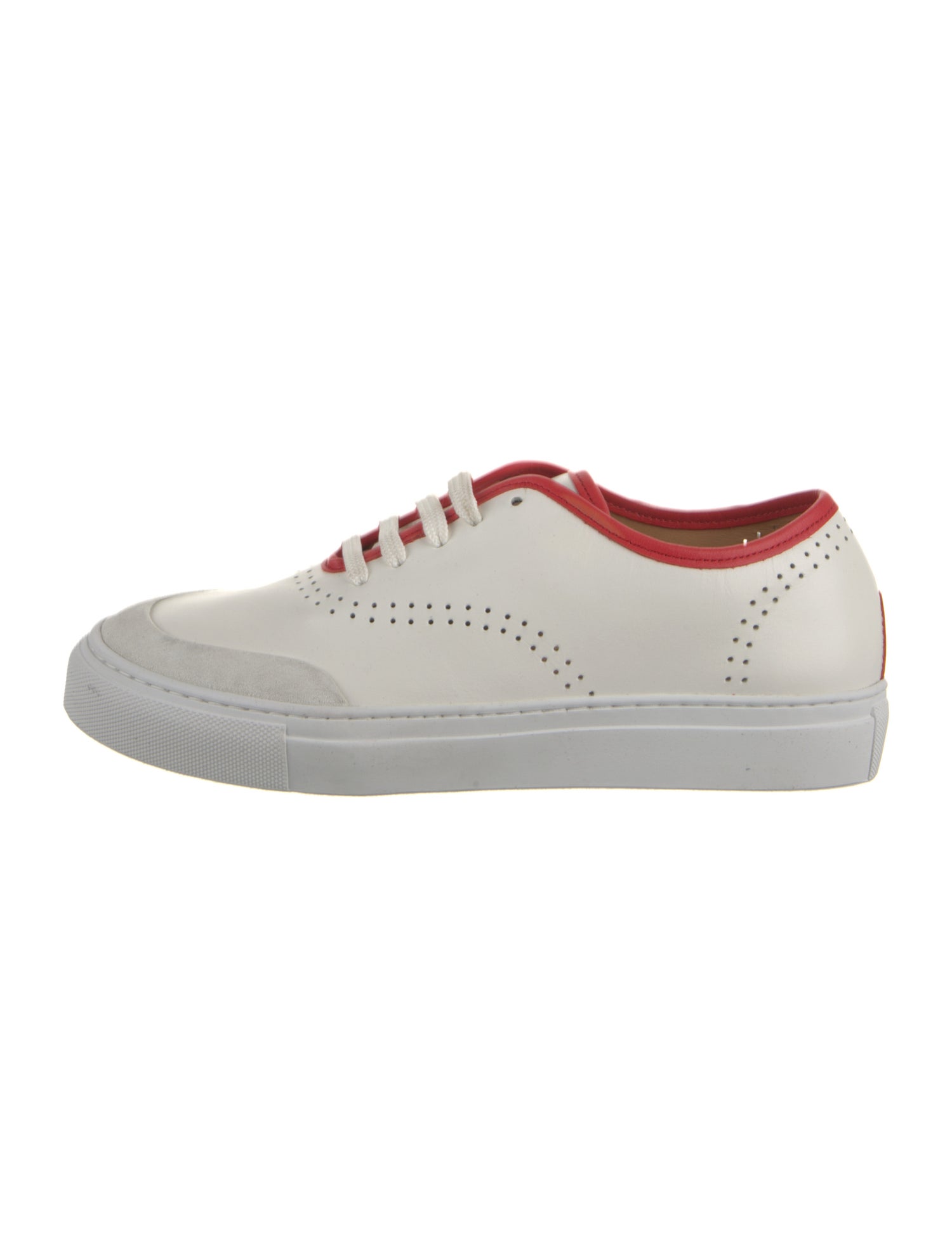 The Office of Angela Scott Leather Colorblock Pattern Sneakers