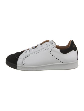The Office of Angela Scott Leather Colorblock Pattern Sneakers