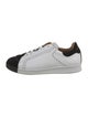 The Office of Angela Scott Leather Colorblock Pattern Sneakers