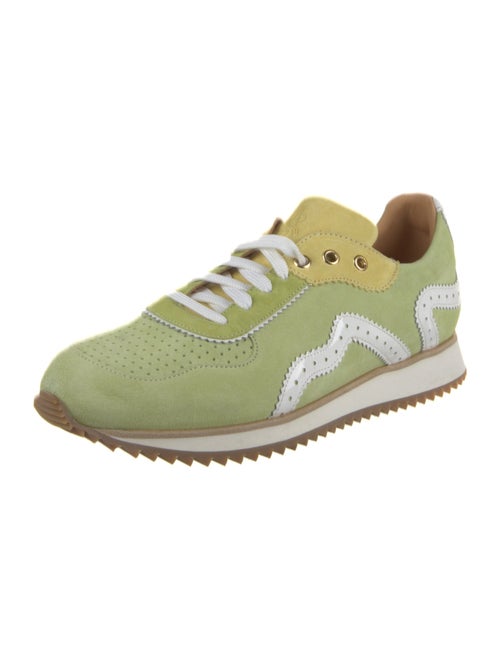 The Office of Angela Scott Suede Colorblock Pattern Athletic Sneakers