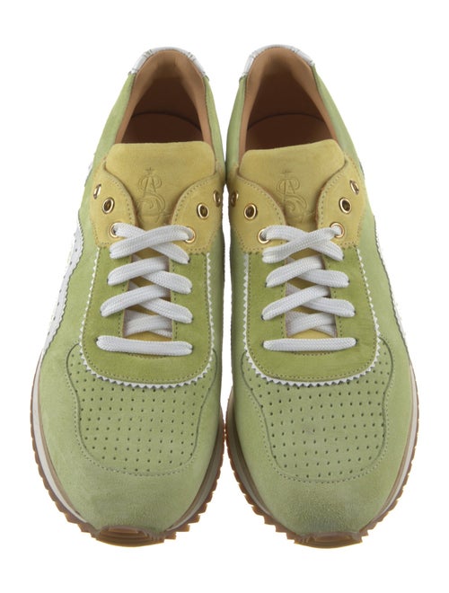The Office of Angela Scott Suede Colorblock Pattern Athletic Sneakers
