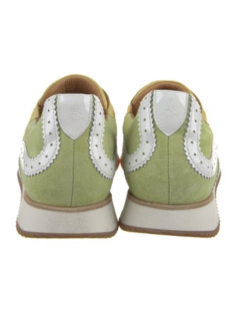 The Office of Angela Scott Suede Colorblock Pattern Athletic Sneakers